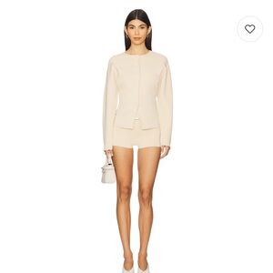 EAVES Button-Up Cardigan and Shorts Set